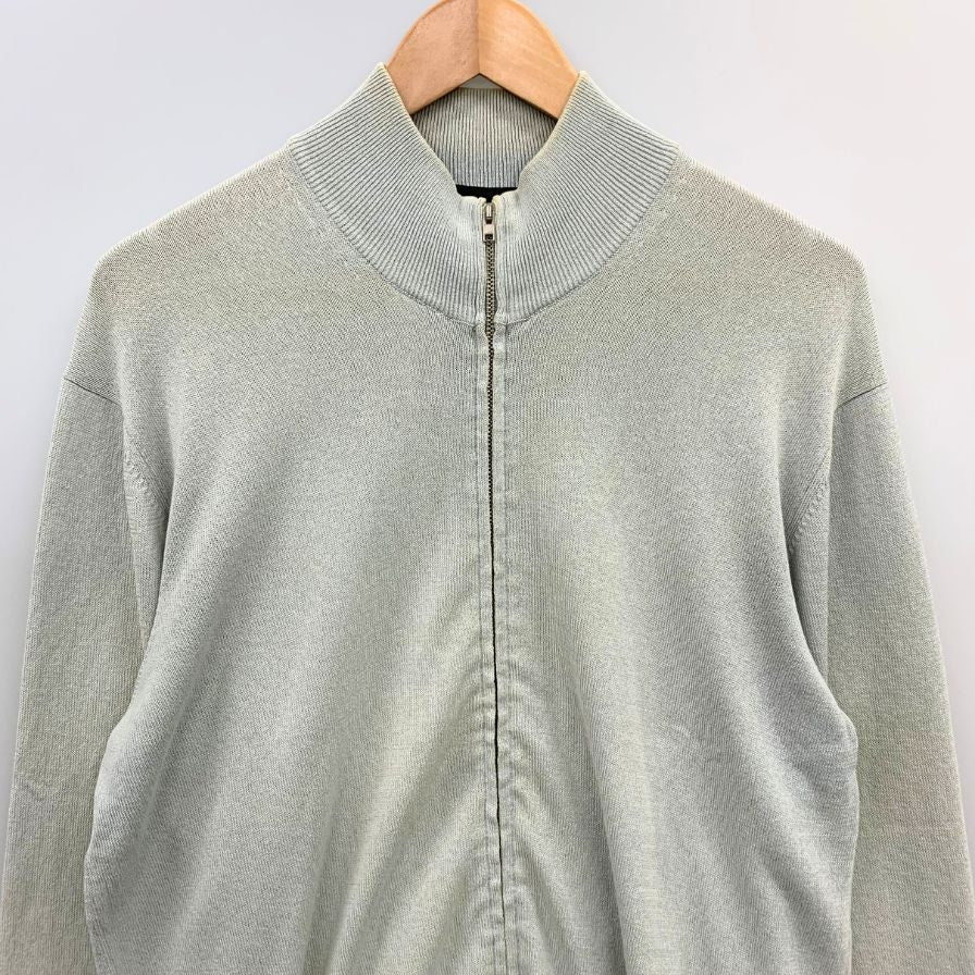 中古◆ザノーネ ニット クルーネック 毛100% メンズ グリーン系 サイズ48 ZANONE 【AFB28】