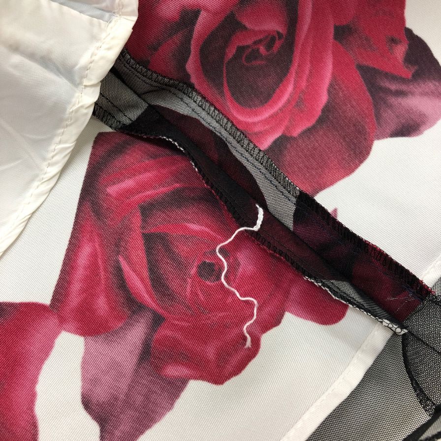 エムズグレイシー スカート バラ デザイン 総柄 ポリエステル グレー×レッド レディース サイズ40 M'S GRACY【AFB18】