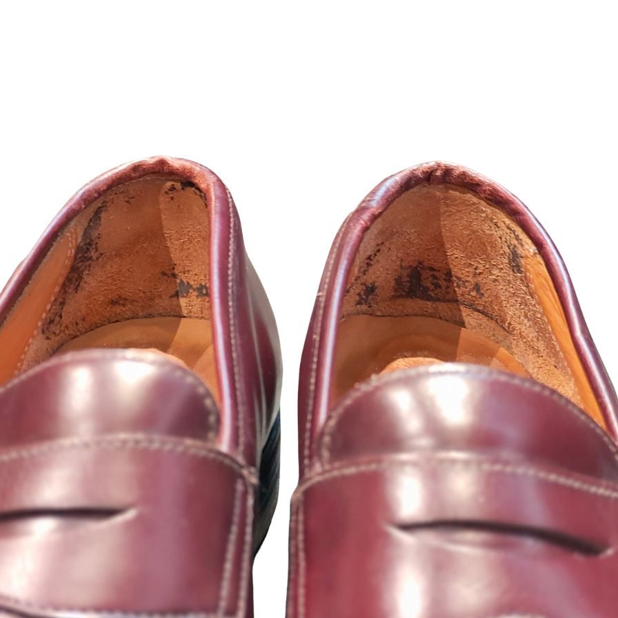 クロケット&ジョーンズ レザーシューズ ボストン バーガンディ サイズUK6E Crockett&Jones ローファー 約24.5cm【LA】【中古】