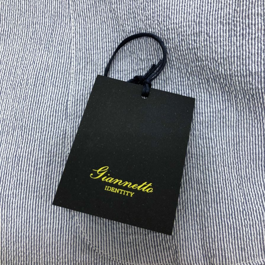 新品同様◆ジャンネット テーラードジャケット 41274 シアサッカー ストライプ ライトブルー系 サイズ46 giannetto 【AFB18】