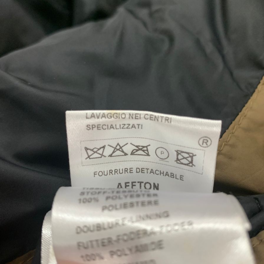美品◆モンクレール ダウンジャケット アフトン ファー付き メンズ サイズ3 ブラウン MONCLER AFFTON 【AFA11】