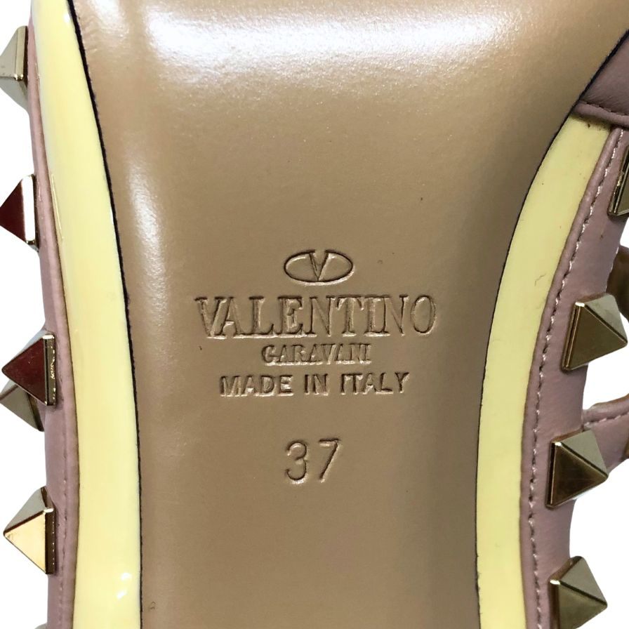 ヴァレンティノガラヴァーニ ヒールパンプス ストラップ ロックスタッズ アイボリー レディース サイズ37 VALENTINO GARAVANI 約23.5cm【AFD8】