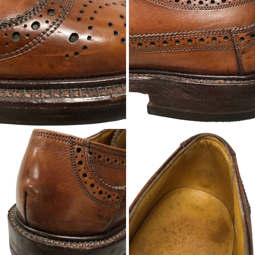 フローシャイム バーシティ 30679 CJ 69年製 ウイングロングチップ ブラウン メンズ サイズ9 FLORSHEIM VARSITY 約27.0cm【AFC34】