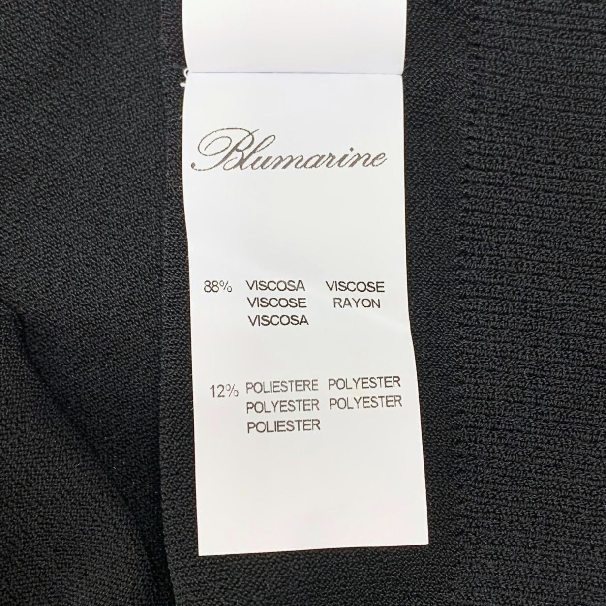 美品◆ブルマリン カーディガン レディース フロント ビジューボタン イタリア製 サイズ44 ブラック Blumarine 【AFB1】