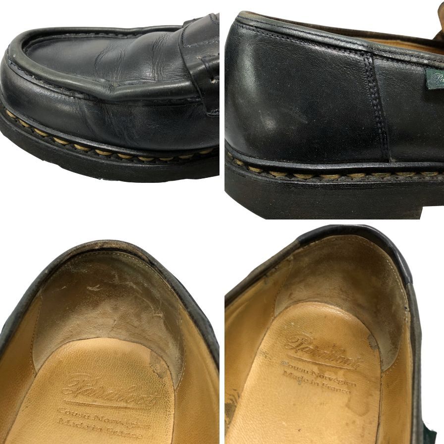 パラブーツ ローファー ランス レザー ブラック サイズ8 メンズ PARABOOT REIMS ローファー 約26.5cm【LA】【中古】
