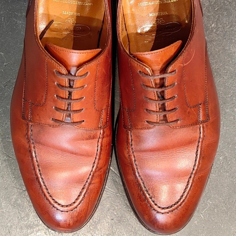 クロケット&ジョーンズ レザーシューズ オンスロー ブラウン メンズ サイズUK7E CROCKETT&JONES ONSLOW ビジネスシューズ 約25.5cm【LA】【中古】