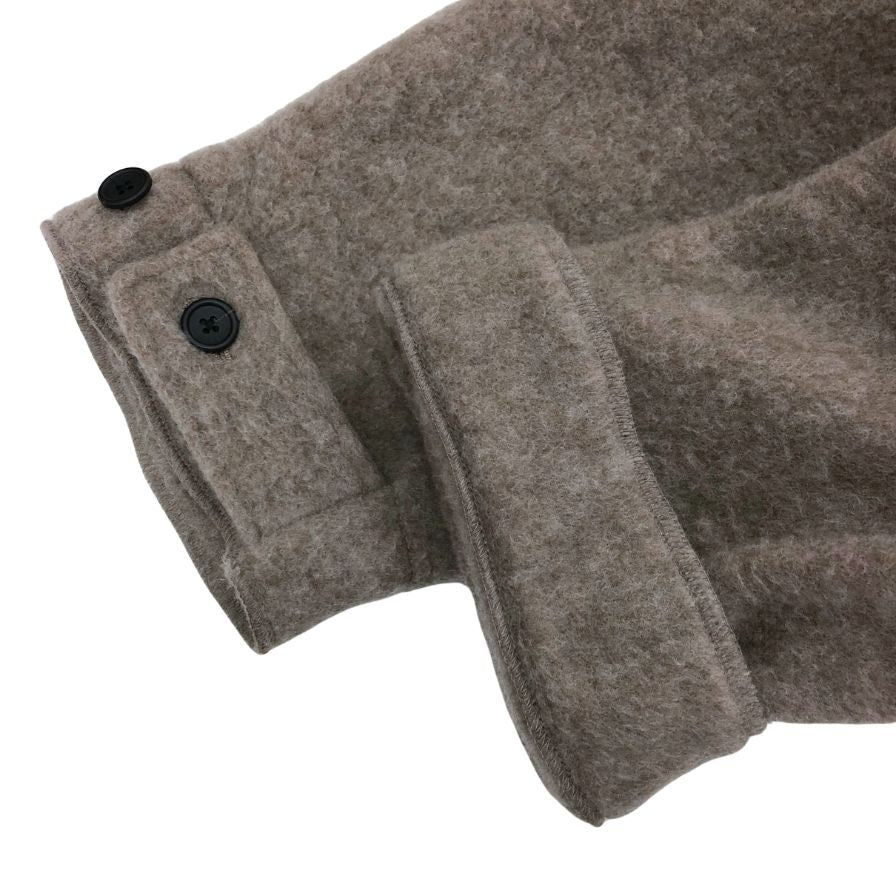 極美品◆ト―ナイ コート ウール フリース リラックス パーカ TOH23FW-09 ベージュ メンズ サイズ3 TOHNAI 【AFA12】