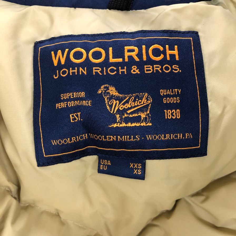 中古◆ウールリッチ ダウンジャケット アークティックパーカー 1602160 ネイビー サイズXS WOOLRICH 【AFA22】
