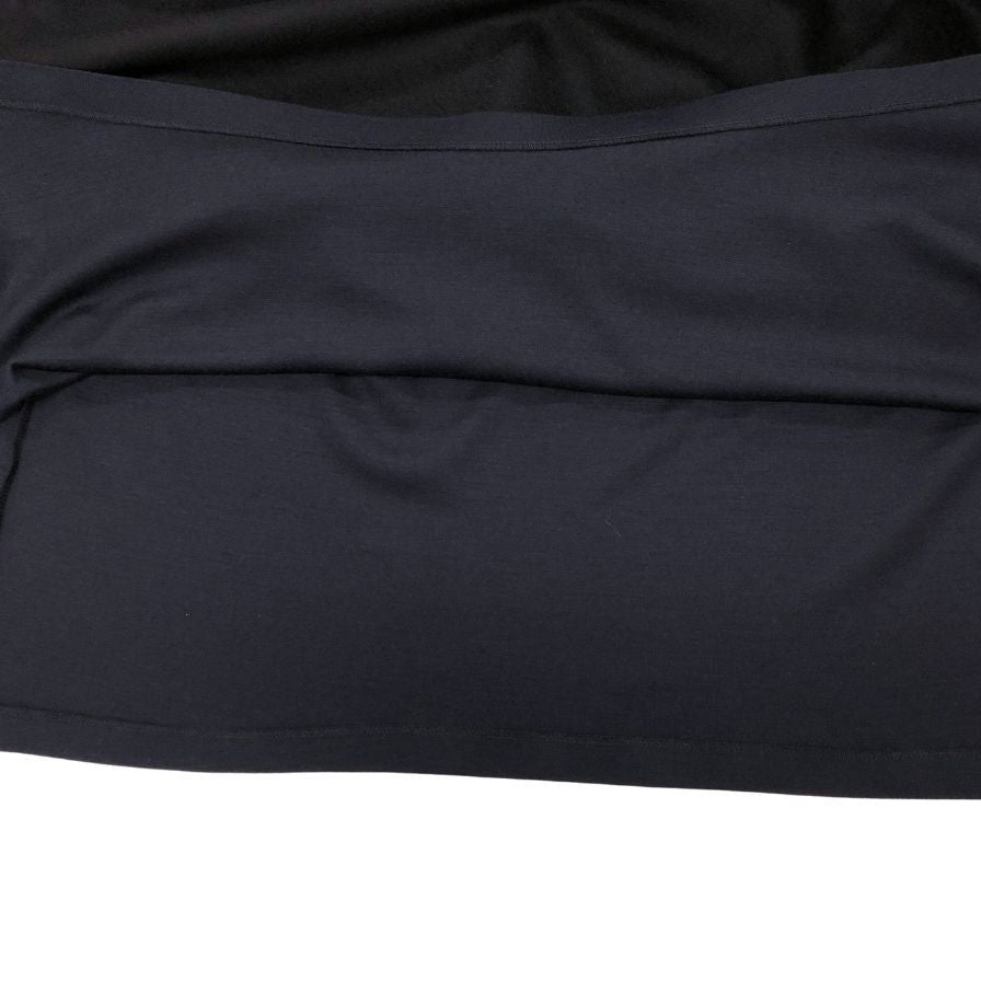 美品◆マックスマーラ ワンピース 長袖 カットソー ウール 切替 ネイビー レディース サイズ42 MAX MARA 【AFB25】