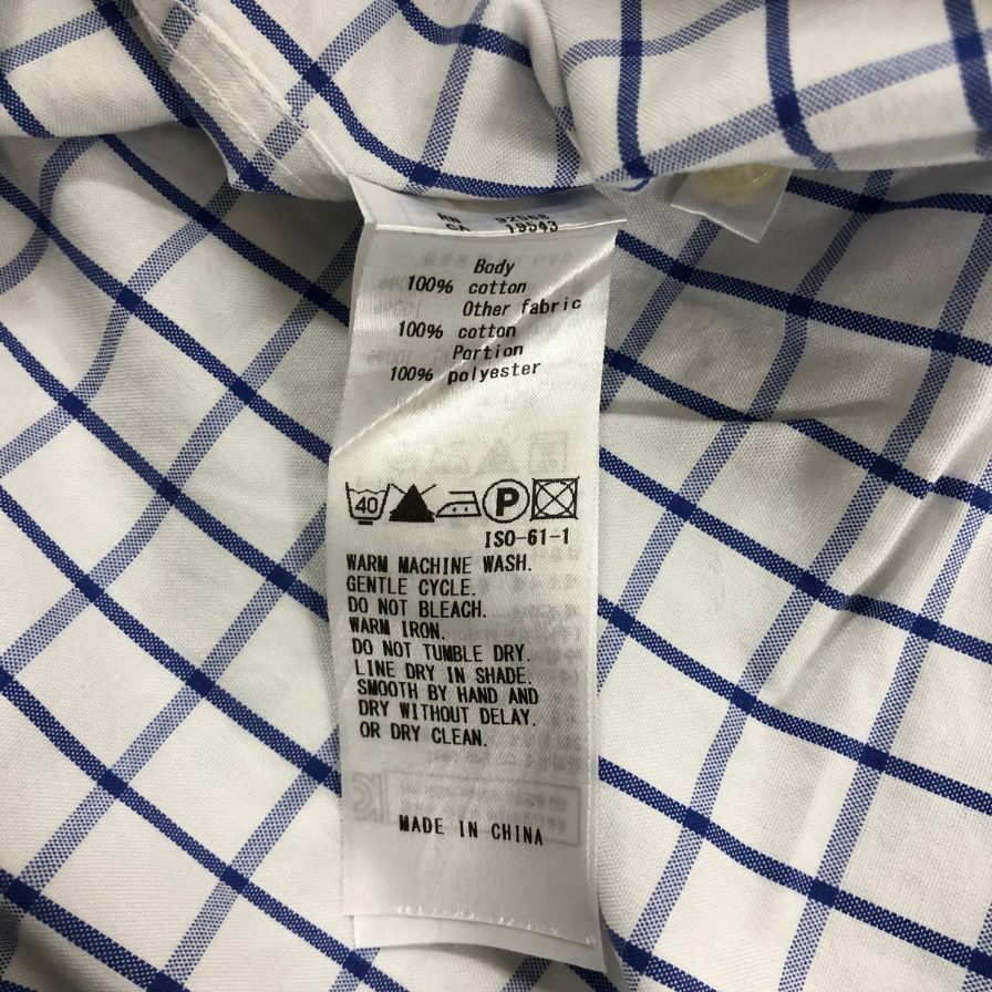 美品◆ジェイプレス シャツ チェック ブルー ホワイト メンズ サイズM J.PRESS 【AFB25】