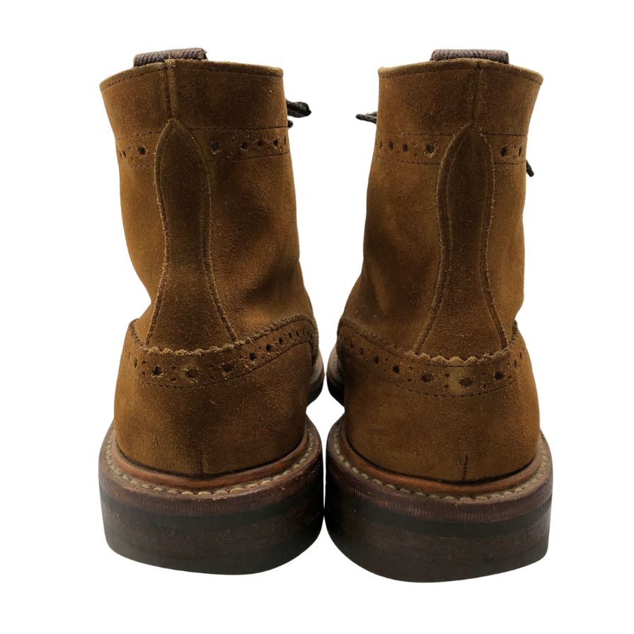 トリッカーズ カントリーブーツ 2508 モールトン スエード サイズUK7 ブラウン Tricker`s ブーツ 約25.5cm【LA】【中古】