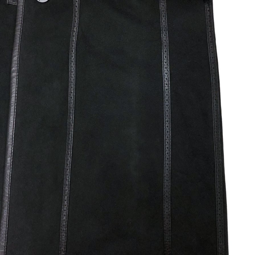 美品◆ヴィトナッチ ロングコート シェアード ミンク ファー ヌバックレザー ネイビー系 レディース VITO NACCI 【AFB52】