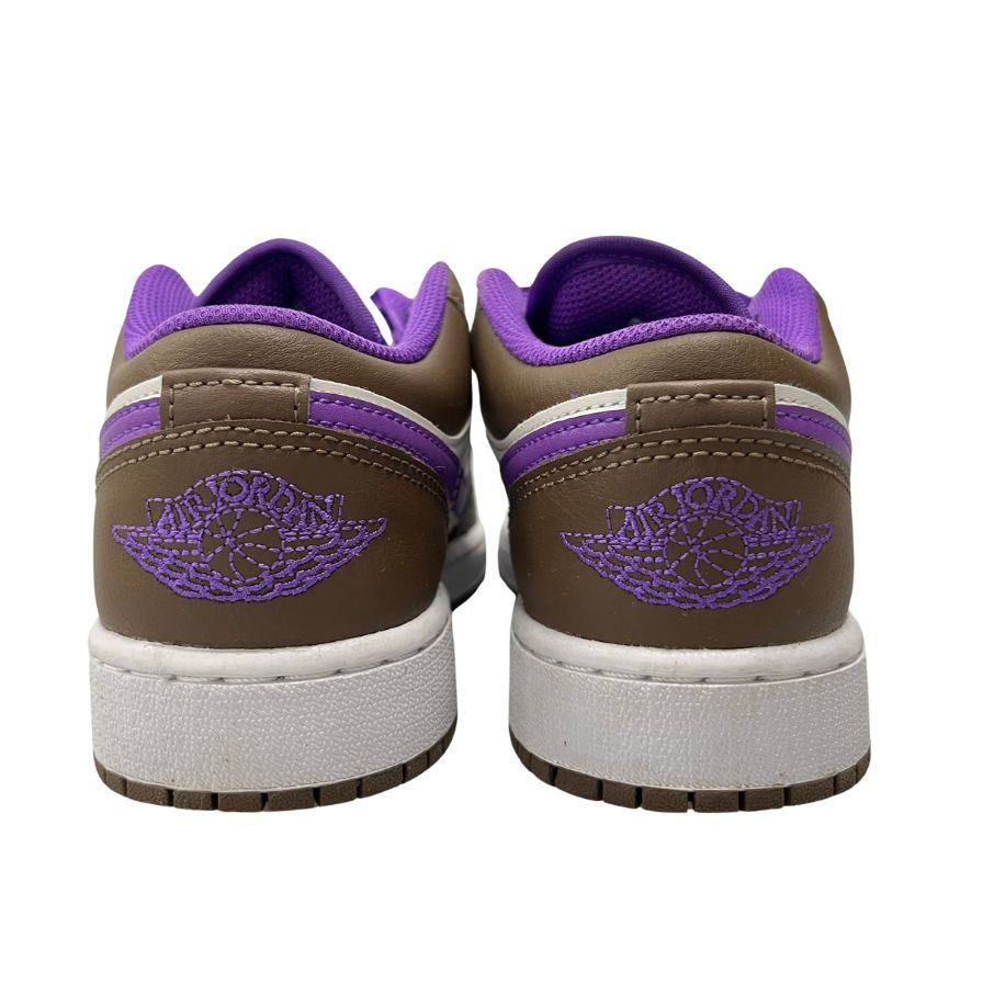 極美品◆ナイキ スニーカー エアジョーダン1 ロウ ブラウン×パープル レディース サイズ22.5cm Nike GS Air Jordan 1 Low【AFC32】