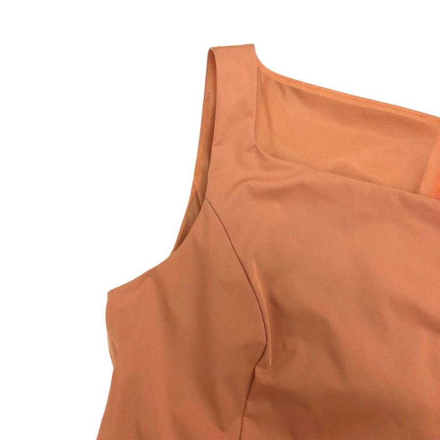 美品◆フォクシー ニューヨーク ワンピース 28717 ノースリーブ ストレッチ オレンジ レディース サイズ42 FOXEY NEW YORK 【AFB41】