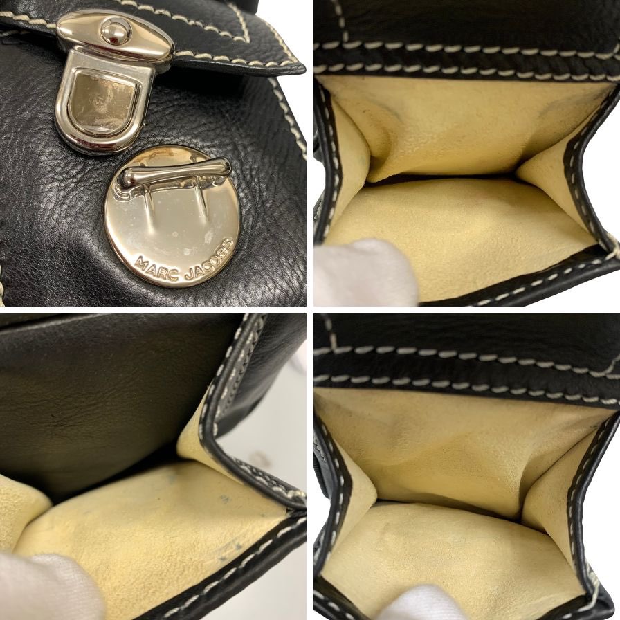 マークジェイコブス ワンショルダーバッグ フロントポケット ブラック レディース MARC JACOBS【AFE9】
