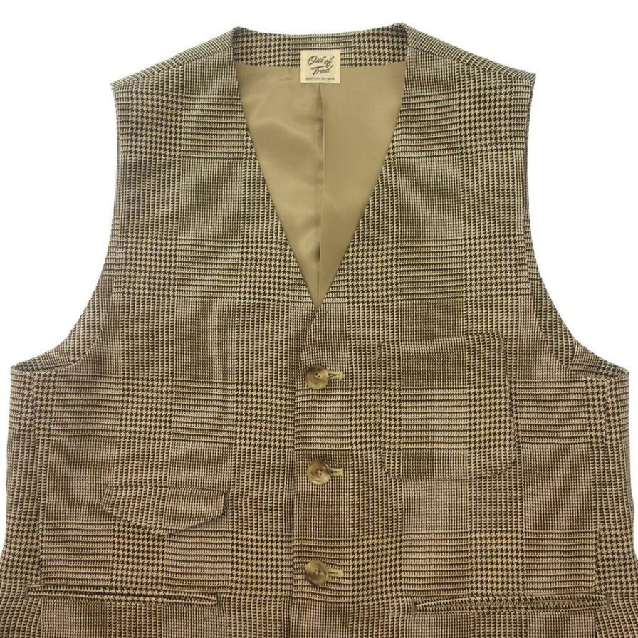 アウト オブ トラッド ベスト キース グレンプレイド チェック ベージュ メンズ サイズ3 OUT OF TRAD Keith Glen Plaid【LA】