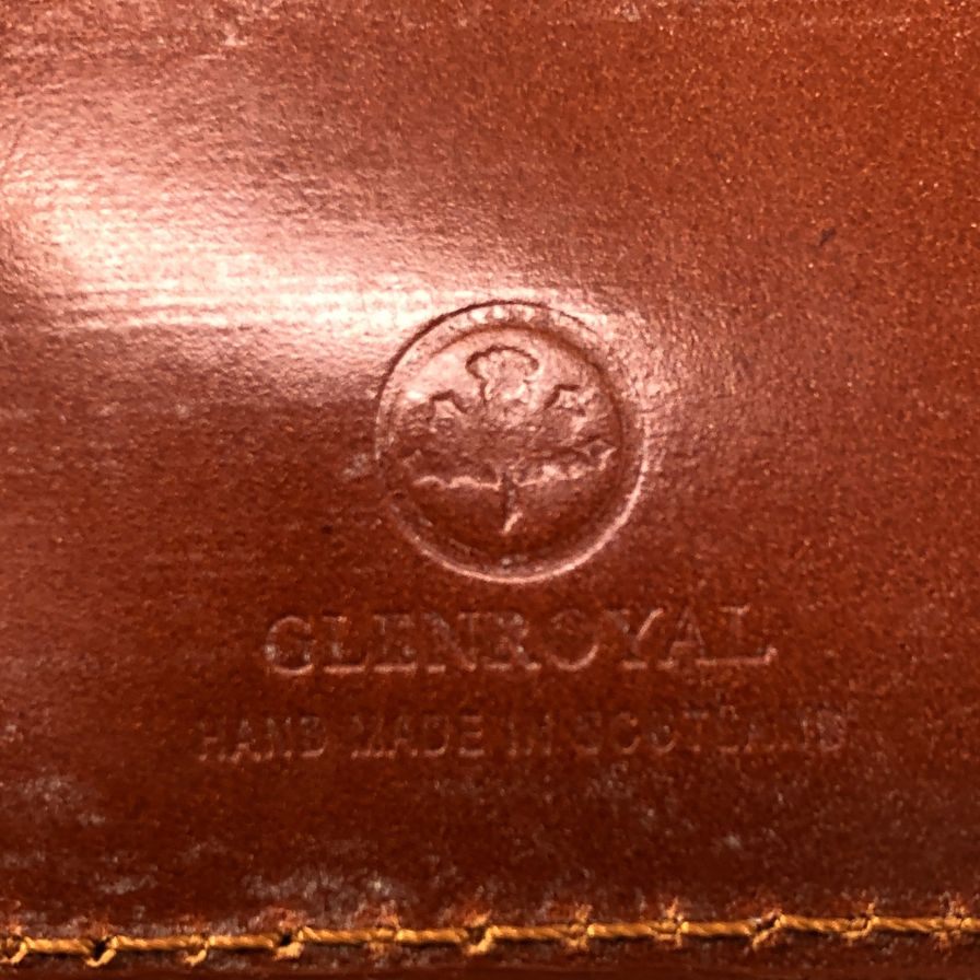 グレンロイヤル 長財布 二つ折り財布 ブライドルレザー 赤茶 GLENROYAL【AFI1】
