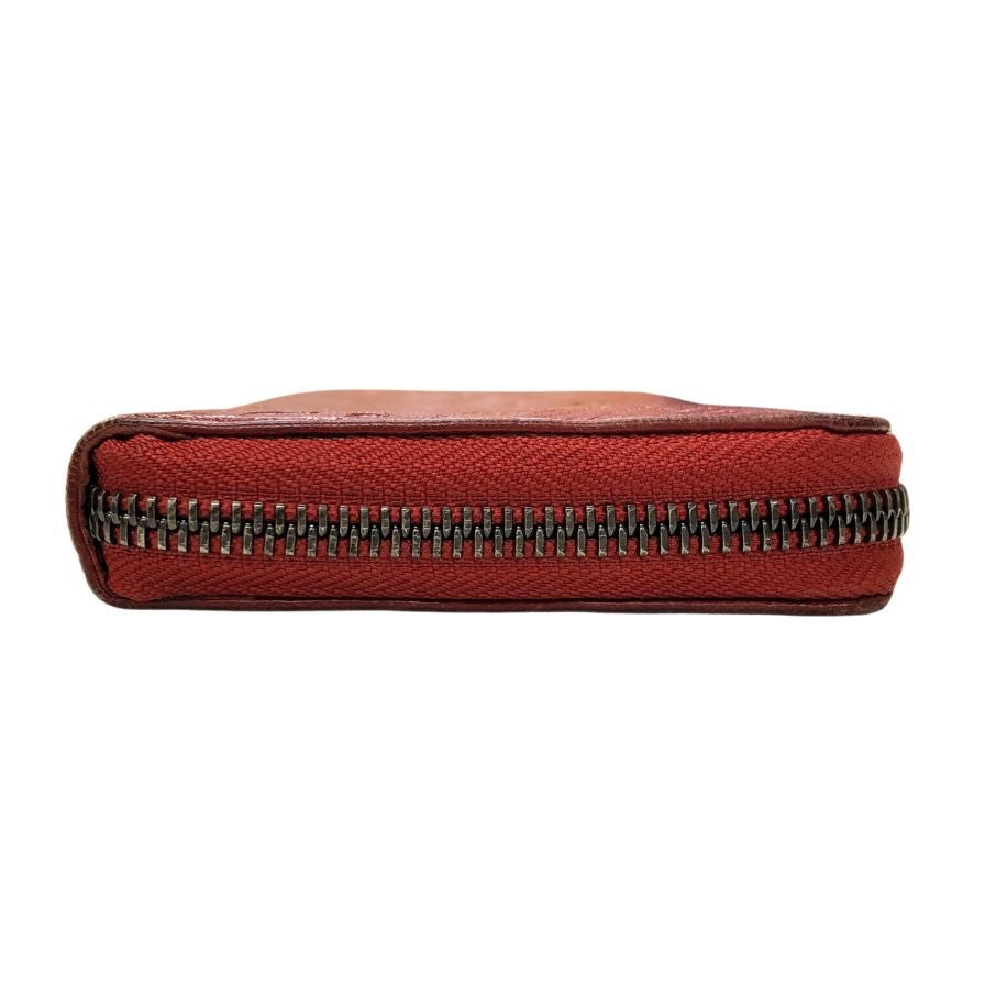ロエベ 長財布 アナグラム ラウンドジップ エンボス レッド LOEWE【AFI18】
