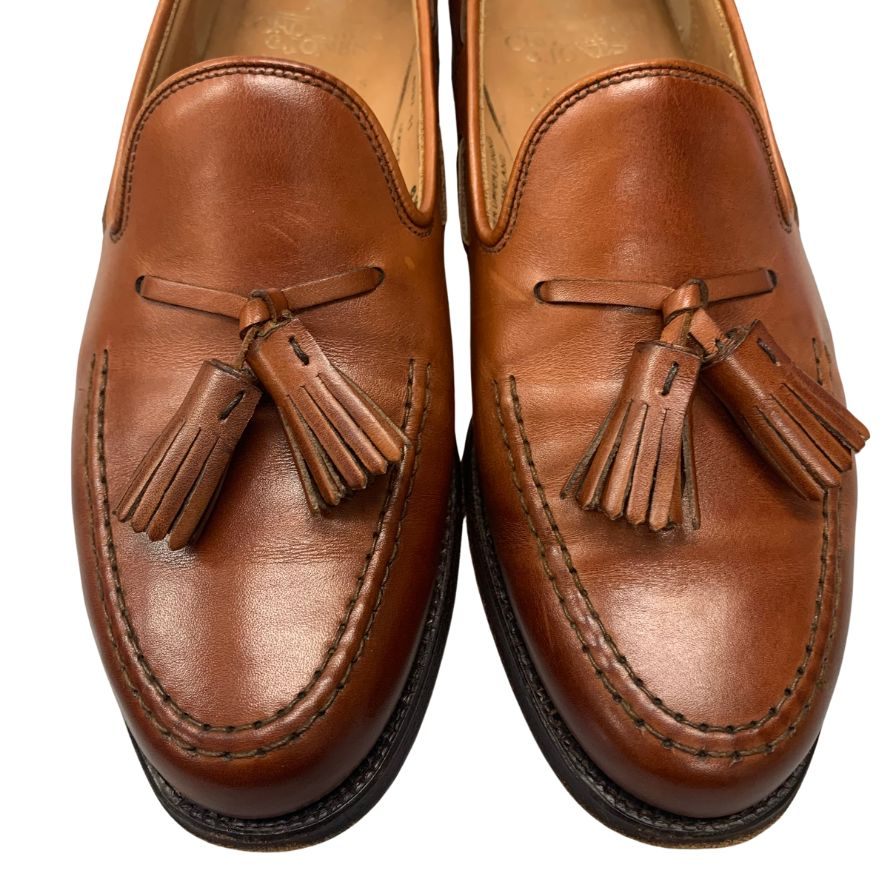 クロケット&ジョーンズ レザーシューズ タッセルローファー バーニーズニューヨーク別注 ブラウン サイズ6.5E メンズ CROCKETT&JONES NASH2 約25.5cm【LA】