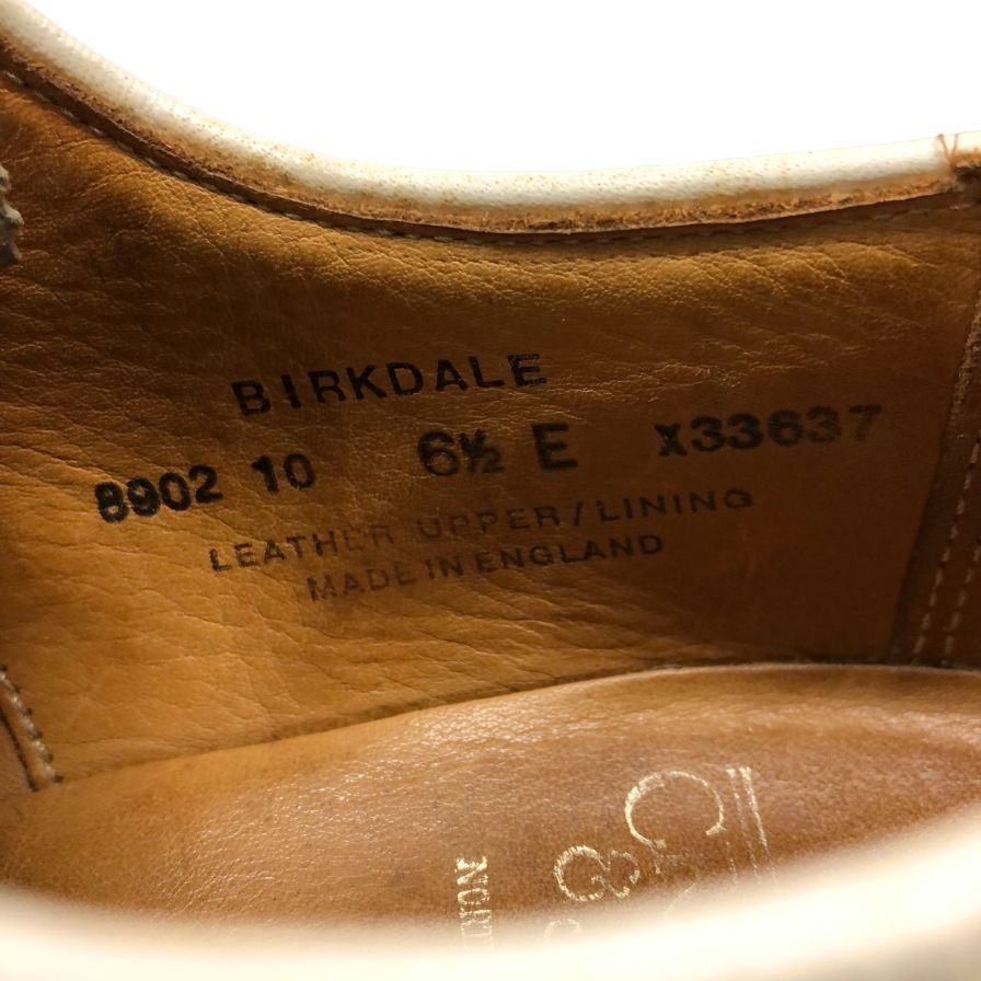 クロケット&ジョーンズ ゴルフシューズ バークデール メンズ サイズ6ハーフ ホワイト ウィングチップ Crockett&Jones 約25.0cm【AFC1】