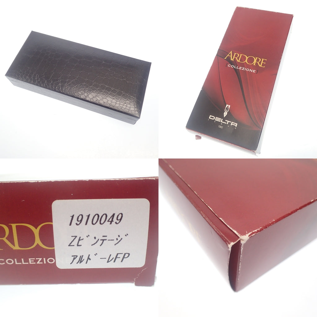 極美品◆デルタ 万年筆 アルドーレ ヴィンテージ コレクション ペン先ステンレス 黒×赤 DELTA【AFI5】