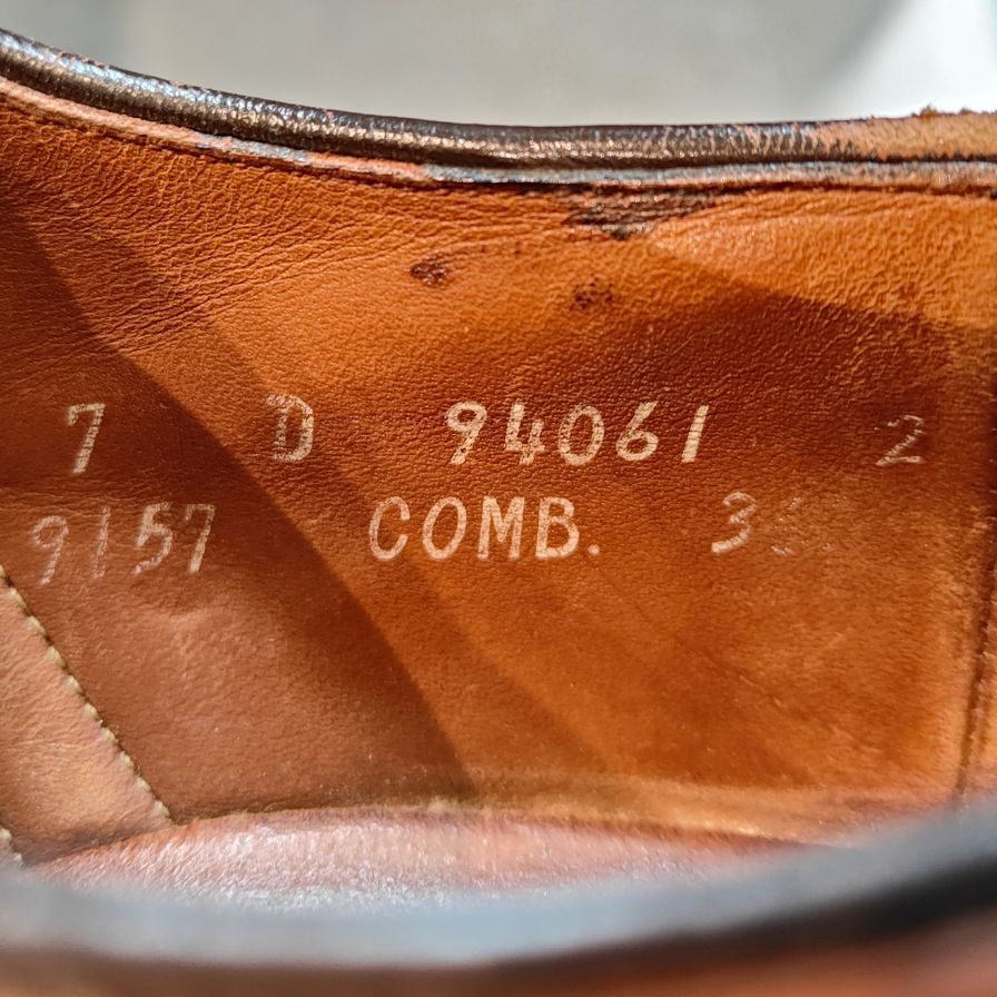 アレンエドモンズ レザーシューズ マクニール ウイングチップ グレインレザー ブラウン サイズUS7D Allen Edmonds ビジネスシューズ 約25.0cm【LA】【中古】