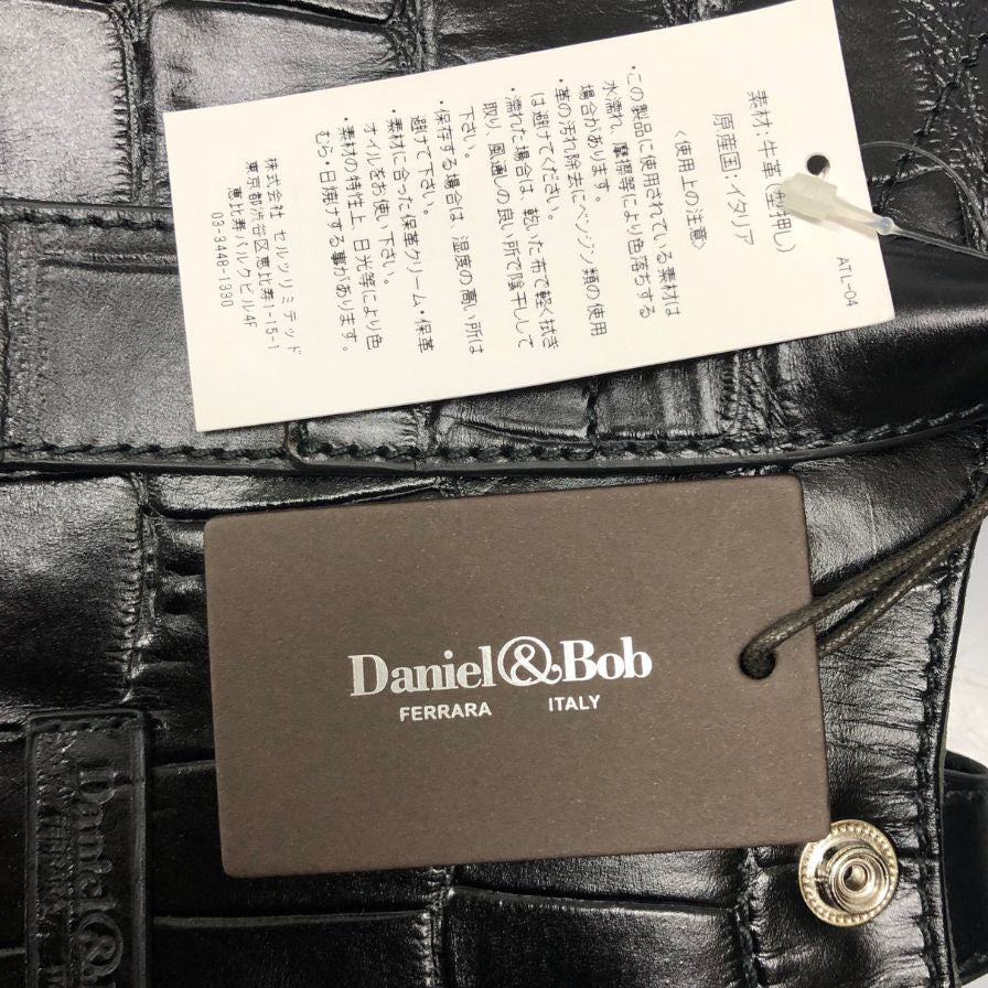 ダニエル&ボブ トートバッグ クロドーロ クロコ型押し レディース ブラック Daniel&Bob【AFE5】