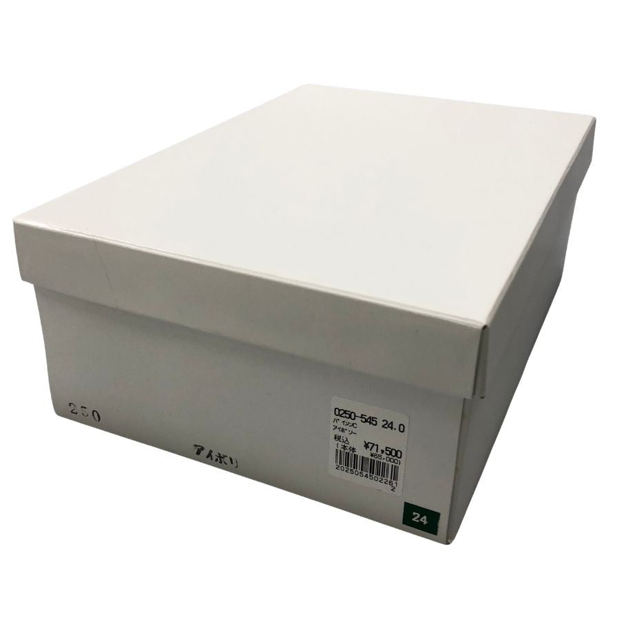 新宿屋 レザースニーカー レザー×パイソン 0250-545 24.0cm レディース アイボリー shinjukuya 約24.0cm【7-8】