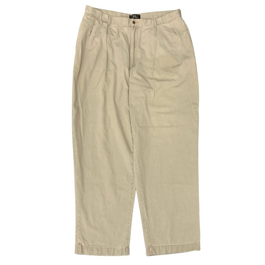 ダブルアールエル チノパンツ 90S 三ツ星タグ ベージュ メンズ サイズ W38 L32 RRL Ralph Lauren 【AFB49】
