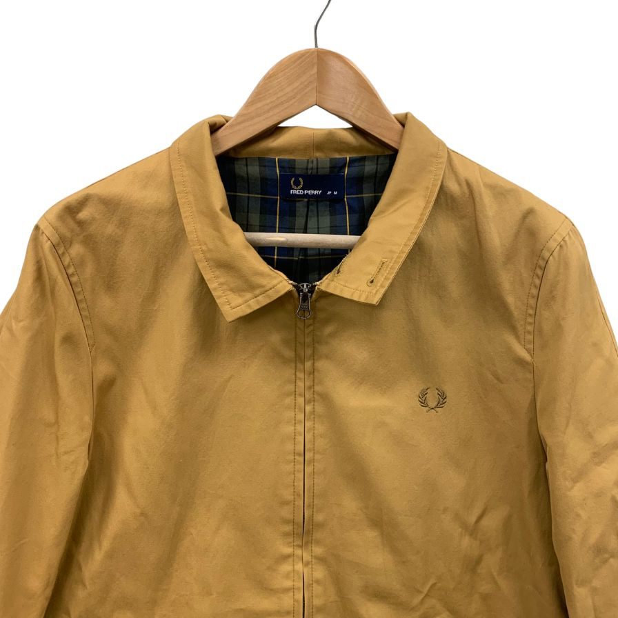 中古◆フレッドペリー ハリントンミドルコート F2424 ベージュ系 サイズM メンズ FRED PERRY 【AFB40】