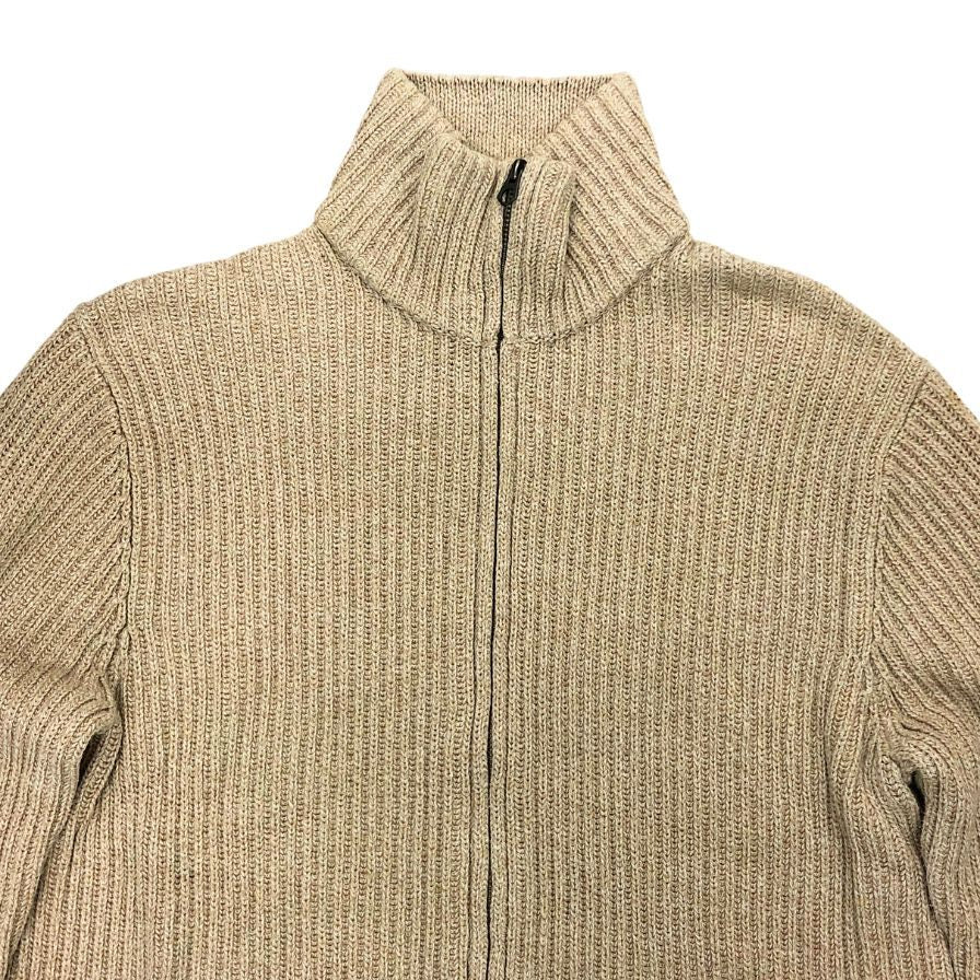 美品◆ポロ ラルフローレン ドライバーズニット メンズ ベージュ サイズL POLO by Ralph Lauren 【AFB16】
