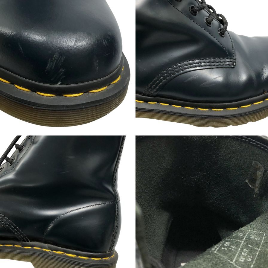 ドクターマーチン レースアップブーツ 8ホール ジェイドン レザー サイズUK9 GV01V メンズ ブラックネイビー Dr.Martens JADON 約28.0cm【AFC31】