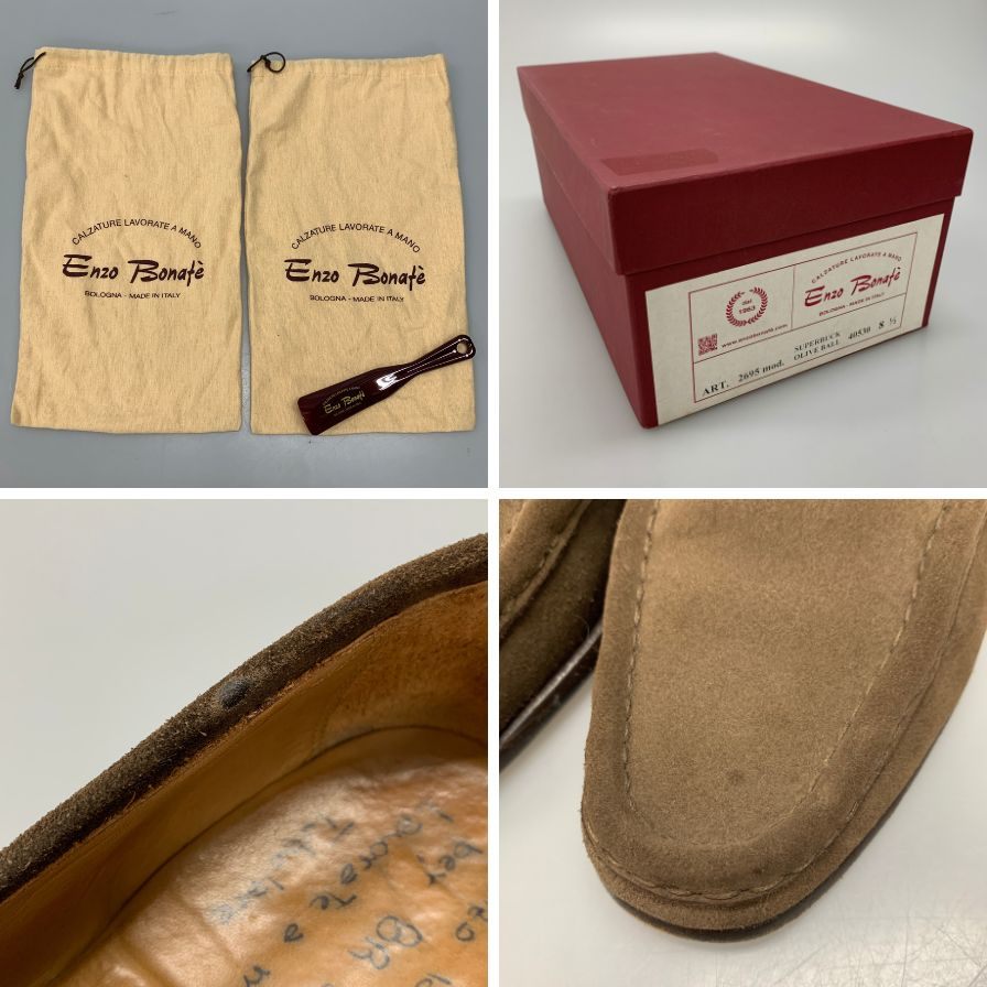 エンツォボナフェ ビットローファー スエード ブラウン UK8.5 メンズ Enzo Bonafe ローファー 約27.0cm【LA】【中古】