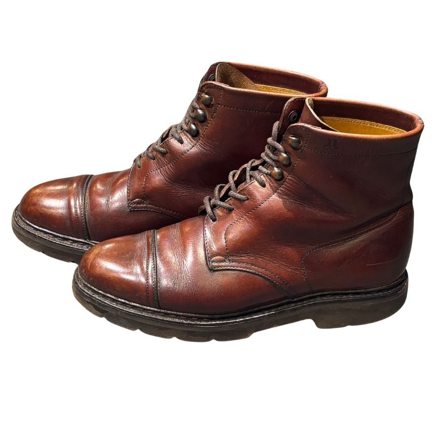 ジョンロブ レザーブーツ ロッキー キャップトゥ コテージライン PARISロゴ サイズUK6.5 JOHNLOBB ブーツ 約25.0cm【LA】【中古】