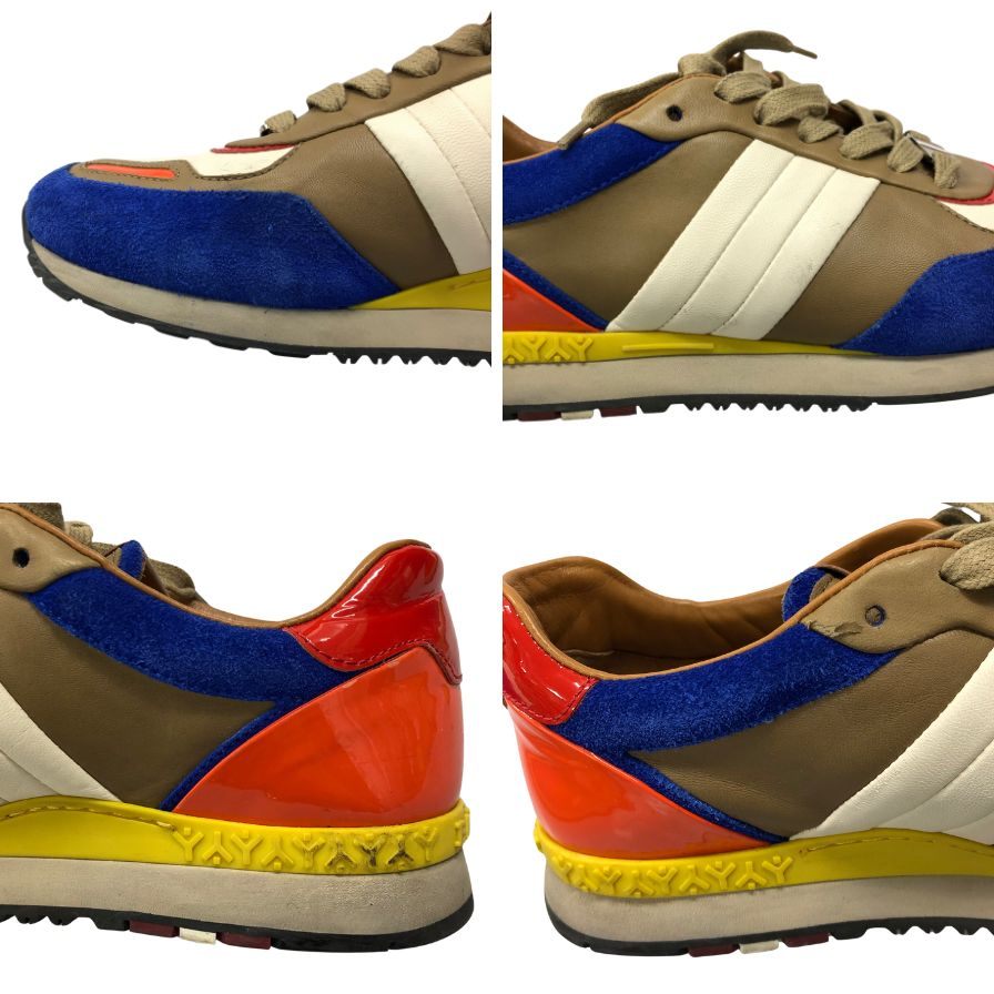 バリー レザー切替 スニーカー サイズ 37ハーフ レディース 総柄 BALLY 約23.5cm【AFC8】