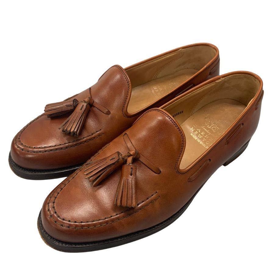 クロケット&ジョーンズ レザーシューズ タッセルローファー バーニーズニューヨーク別注 ブラウン サイズ6.5E メンズ CROCKETT&JONES NASH2 約25.5cm【LA】