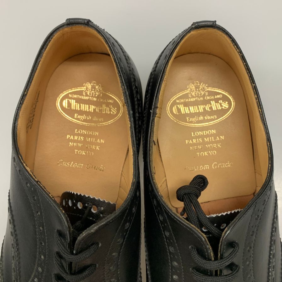 チャーチ レザーシューズ チェットウィンド サイズ7.5 メンズ ブラック Church's CHETWYND ビジネスシューズ 約26.0cm【LA】【中古】