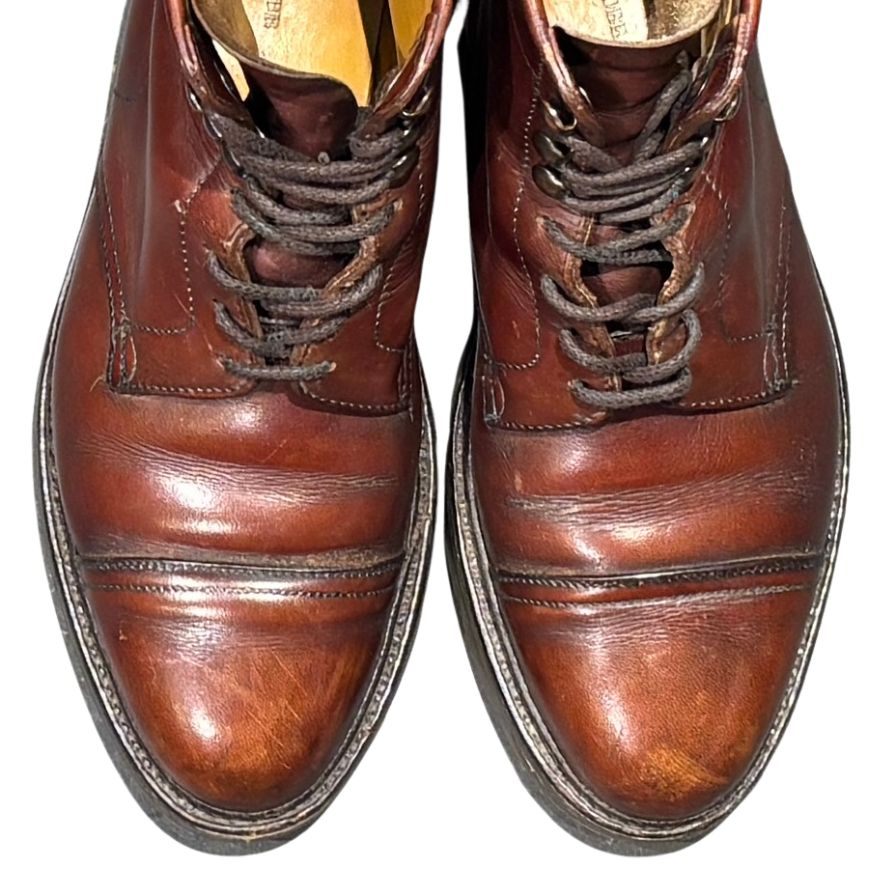 ジョンロブ レザーブーツ ロッキー キャップトゥ コテージライン PARISロゴ サイズUK6.5 JOHNLOBB ブーツ 約25.0cm【LA】【中古】