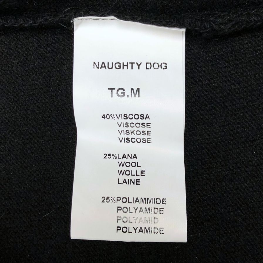 極美品◆ノーティードッグ ビジューあしらい カーディガン カシミ混 レディース イタリア製 サイズM ブラック Naughty dog 【AFB24】