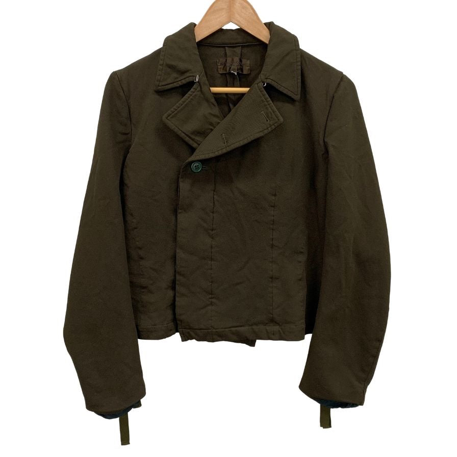 美品◆ローブドシャンブル コムデギャルソン ジャケット ダブル カーキ レディース サイズL ROBE DE CHAMBRE COMME DES GARCONS 【AFB44】