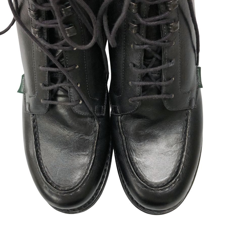 パラブーツ レースアップ ブーツ ボーリュー レザー メンズ ブラック サイズ5 Paraboot Beaulieu ブーツ 約23.5cm【LA】【中古】