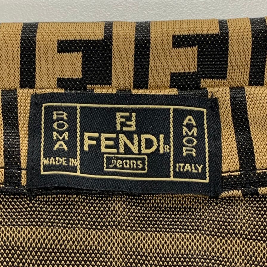 美品◆フェンディ ジーンズ シャツ ズッカ柄 総柄 イエロー系 レディース サイズ不明 FENDI JEANS 【AFB13】