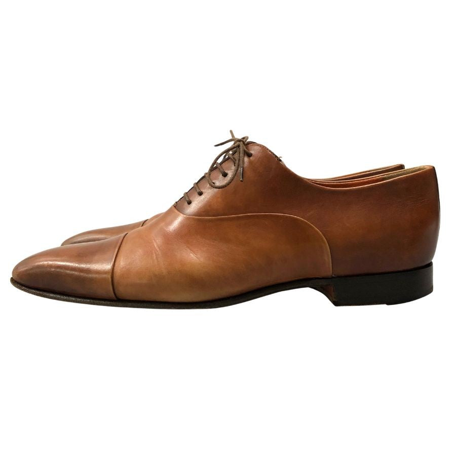サントーニ レザーシューズ ストレートチップ 6365 ブラウン サイズ7 メンズ Santoni 約26.0cm【AFC43】