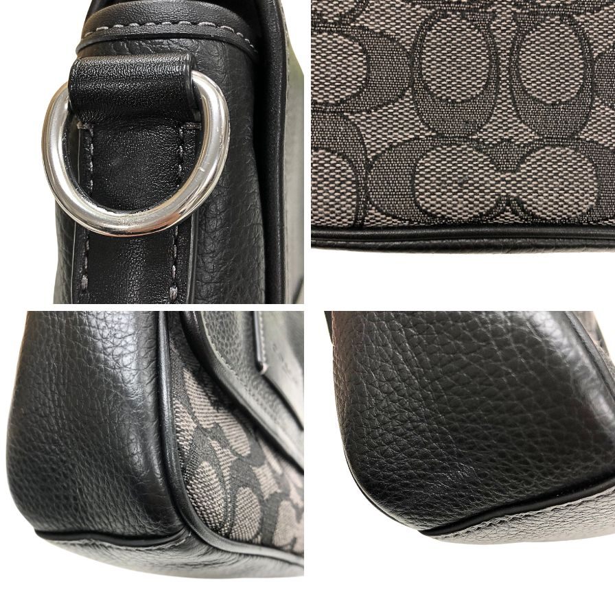 コーチ ショルダーバッグ ルーカス クロスボディ シグネチャー ジャカード CO915 ブラック COACH【AFE11】