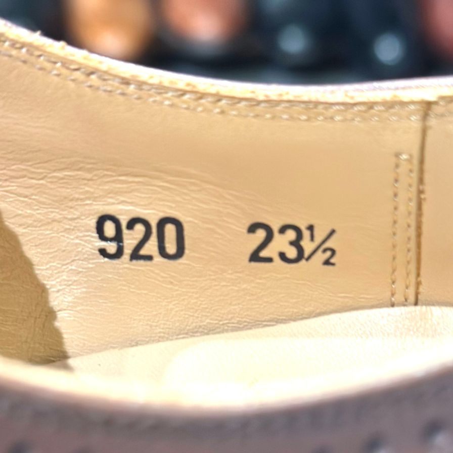 スコッチグレイン レザーシューズ 920 オデッサ セミブローグ ダークブラウン サイズ23.5 SCOTCH GRAIN ビジネスシューズ 約23.5cm【LA】【中古】
