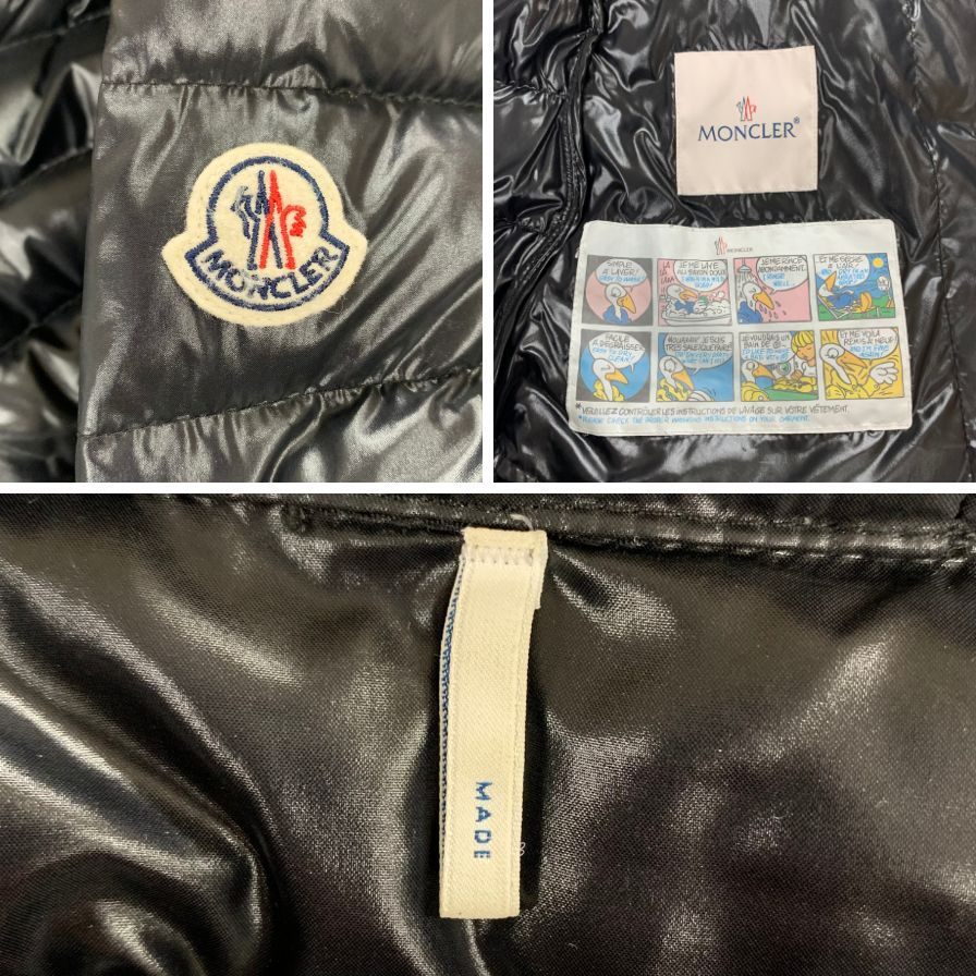 美品◆モンクレール ダウンコート AUTHIE GIUBBOTTO ブラック レディース サイズ4 MONCLER 【AFA1】