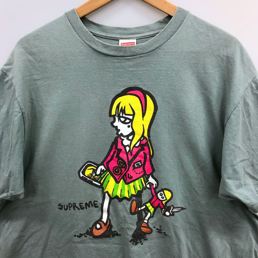 美品◆シュプリーム Tシャツ スージーガール コットン メンズ サイズL カーキ Supreme 【AFB8】