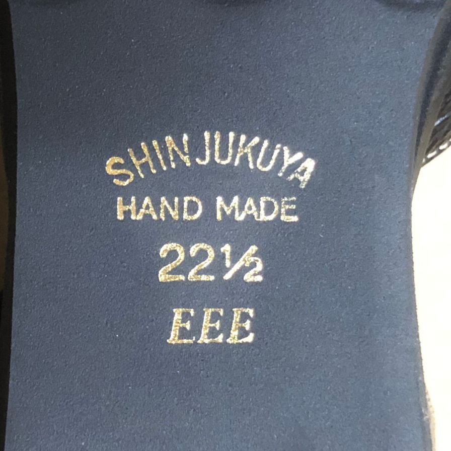 新宿屋 レザーパンプス オーストリッチ 4740-055 レッド×ブラック 22.5cm レディース shinjukuya 約22.5cm【7F2-1】