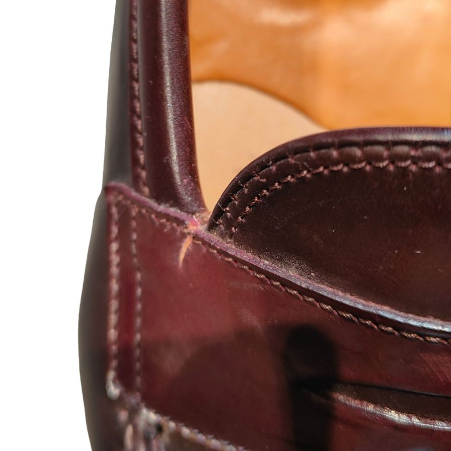 オールデン ペニーローファー コードバン USA製 986 ブラウン メンズ サイズUS7D ALDEN ローファー 約26.0cm【LA】【中古】