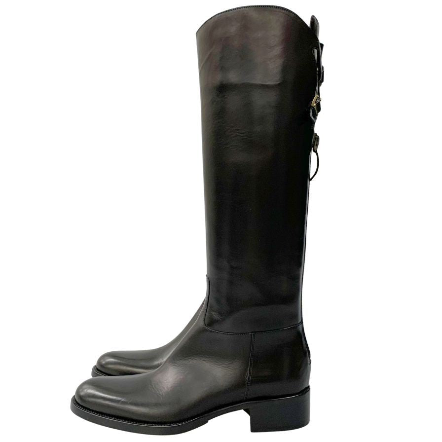 サルトル バックベルトロングブーツ ブラック レディース サイズ37 SR1600 SARTORE 約23.5cm【AFD4】